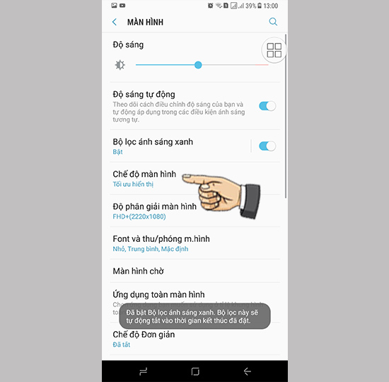 Chọn chế độ màn hình